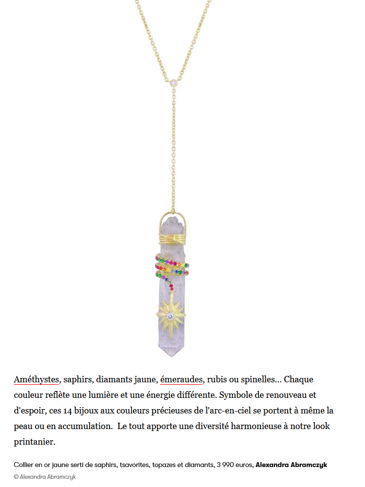 Spotlight on "Protection Necklace" jewelry by Alexandra Abramczyk on Vogue.fr