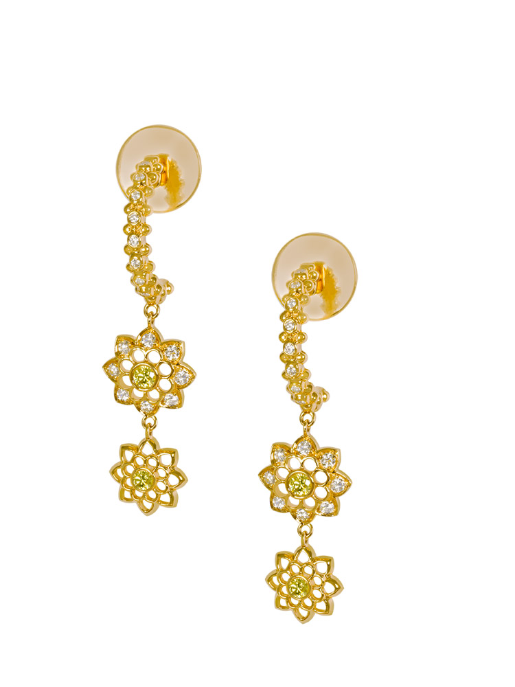 India earrings yellow Gold