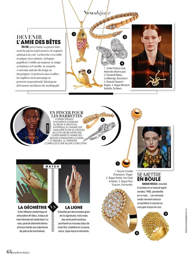 Become a friend of the animals, page 64 of the Madame Figaro magazine