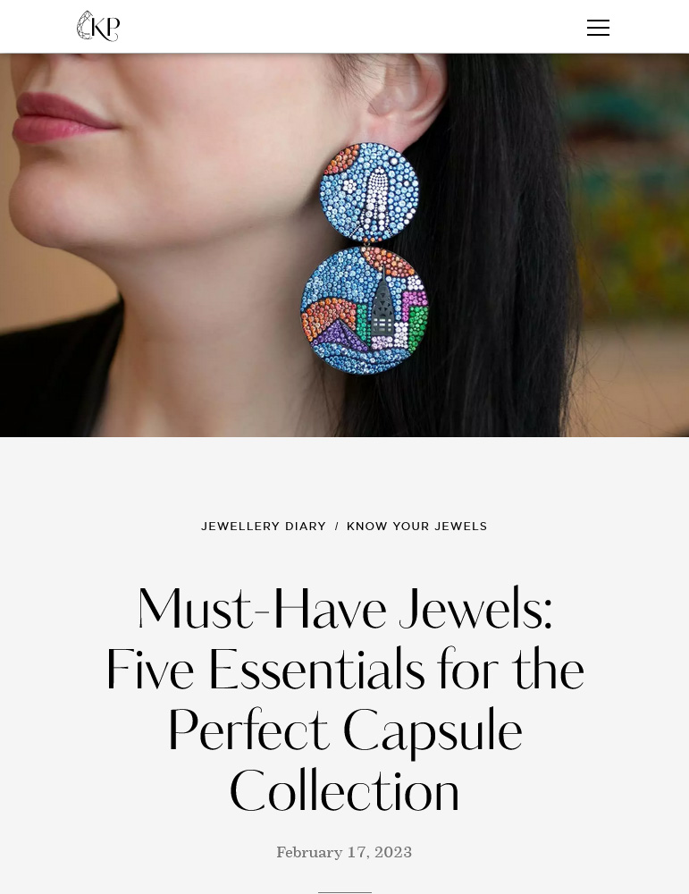 Katerina Perez "Must-Have Jewels: Five Essentials for the Perfect Capsule Collection"